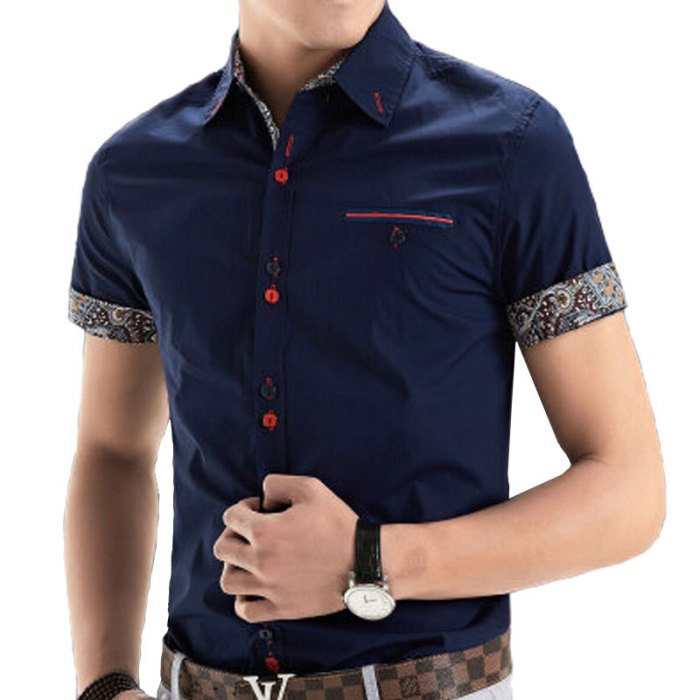 Mens floral dress shirts short sleeve