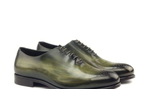 Olive Green Dress Shoes Mens Stylish Footwear for Sophisticated Gents