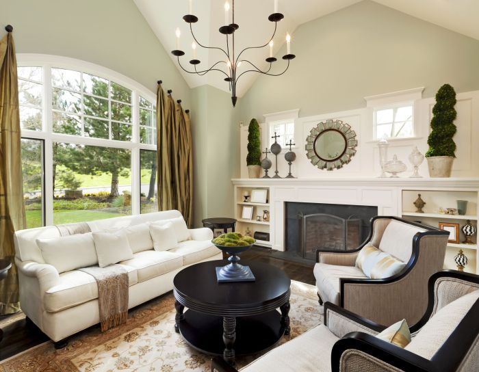 How to decorate a living room ceiling