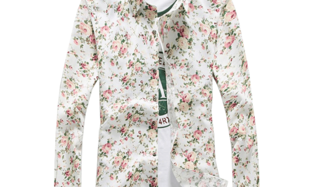 Pink Floral Dress Shirt Mens Elevate Your Style with a Touch of Elegance