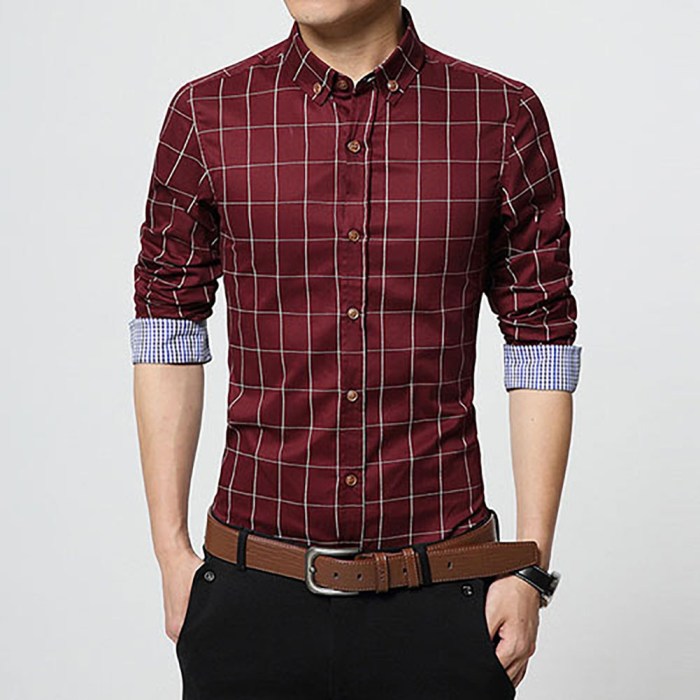 Slim fit dress shirts men's